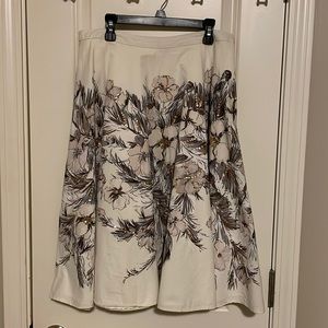 Printed Skirt Sz6 WHBM